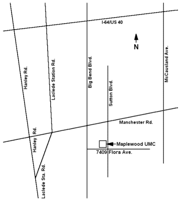 Map to Maplewood UMC